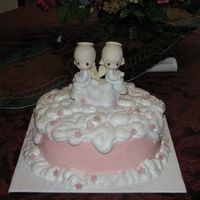 Precious Moments Customer wanted 'clouds' to put the precious moments on. I tried everything and finally went with Royal Icing clouds. The...