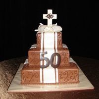 50Th Salvation Cake This was for a 50th Salvation Party. Got the idea from another CC'er. Thanks for the inspiration. Cross and 50 are chocolate. Icing is...