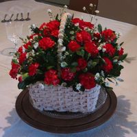 Flower Basket BC basket weave. Fresh flowers per clients request.
