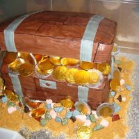 Treasure Chest 2nd treasure chest. This one made for my daughter's kindergarten class for their "pirate party".