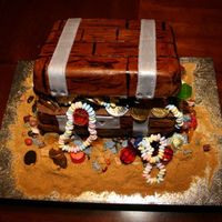 Treasure Chest My son's face was worth the effort! This cake was my first treasure chest for his 4th birthday.
