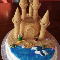 1St Sandcastle 1st time at doing water & using molds... I thought it turned out pretty good.
