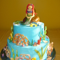 Little Mermaid CSM: Thanks for looking and critiquing. Graduation cake for a girl whose favorite movie is Little Mermaid. Confettie cake (base was WASC)...