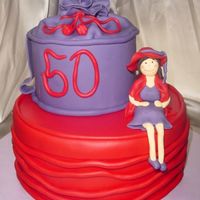50Th Birthday - Red Hat Society CSM: Purple and Red hat boxes to represent the colors of the Red Hat Society. If you are not familiar with the Red Hat Society, you can...