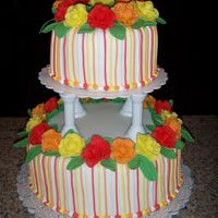 Course 3 Final Cake! My final cake for Wilton Course 3, the tiered cake! The tiers look funky, but it's just the angle. I'm so proud of this one, I...