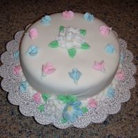 Spring Cake Just a fun cake I made for my uncle's annual bull-roast. Aside from the tear in the fondant I think it's pretty cute.