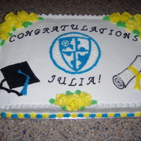 College Of Notre Dame Of Maryland Graduation Cake A cake for my cousin's graduation...all buttercream