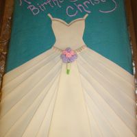 Wedding Dress Birthday Cake My first attempt at a wedding dress cake. It was made for a birthday for a girl who loves to sketch wedding dresses. Inspired by Divaricks...