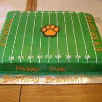 Powell Panthers Football Field Cake 
