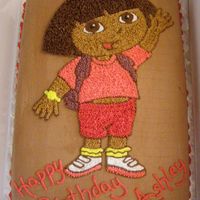 Dora Dora the Explorer. I got her skin tone a little too dark and should have added a bit more orange.