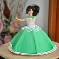 Doll Cake Doll cake, with lemon cake, fondant and royla icing decorations