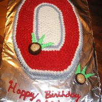 Ohio State Cake This is a triple chocolate fudge cake made with buttercream frosting.