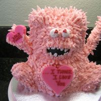 Wild Thing This little guy was alot of fun. The hearts are melted white chocolate.