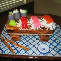 Sushi Cake my son LOVES Sushi so I made this banana cake for him on his 19th birthday.I had to remind my son, this is a cake which means it cant just...