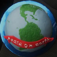 Peace On Earth Western Hemisphere in fondant.