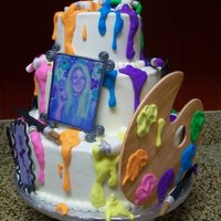 Amazing Artist! This birthday cake was made for an amazing aspiring artist. It was for her 17th birthday and a patial surprise from her parents to showcase...