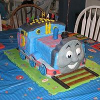 Thomas The Train / Tank Engine 3D My husband and I made this cake for our nephew's third birthday. Everything was completely edible (face was made from gumpaste). I...