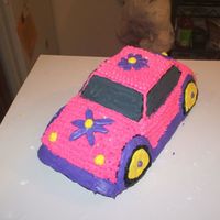 Birthday Cake For My 17 Year Old Cousin Wilton's 3-D cruiser pan, used buttercream frosting for the whole thing