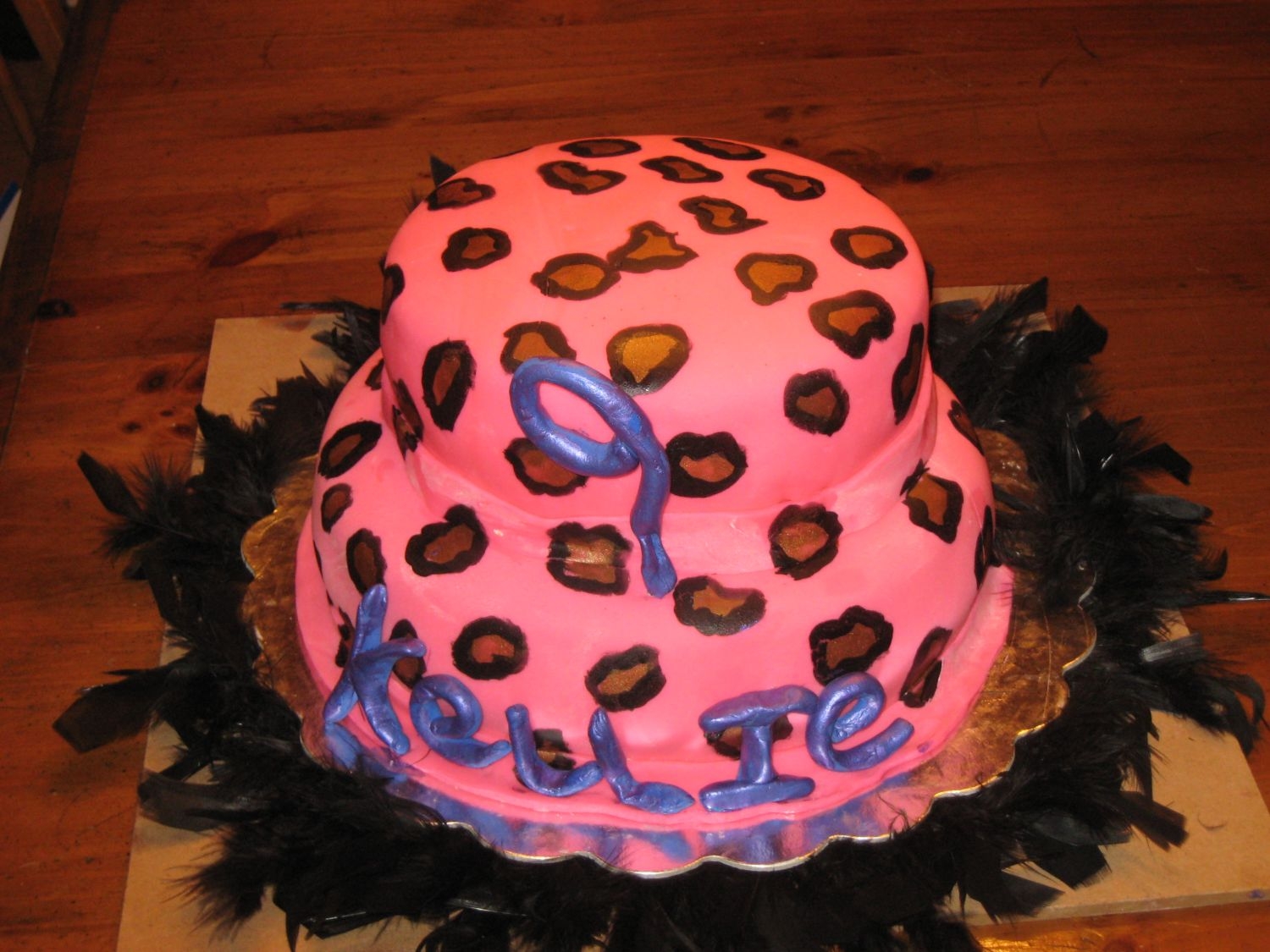 Kellie's Birthday Cake This is my first attempt at fondant. Butter cake with Strawberry filling.