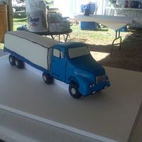 Semi Truck My father was over a warehouse of drivers, a bunch retired, including my father this year. I did this for their party. The semi is made all...