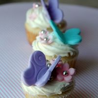 Butterfly Mini Cupcakes These are butterfly mini cupcakes that I made for my daughter's preschool class. They are vanilla mini cupcakes with vanilla...