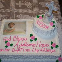 Addison's Baptism I made this for my goddaughter's baptism. It was yellow cake with fresh strawberries.