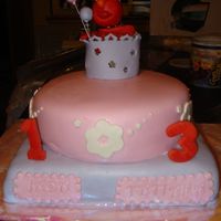 Double Elmo Girl Brithday Made this elmo cake for my two nieces 1st and 3rd Birthday.