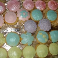 Cupcakes For After School Program Every month they celebrate all the birthdays for the month at the schools after school program. Cream Filled Cupcakes with fondant.