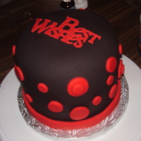 Retirement Cake Gumpaste Best Wishes made with CricutConfetti cake filled with vanilla buttercream