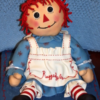 Zoe's Raggedy Ann Raggedy Ann's body is cookies and cream cake, face, legs and arms are RCT.