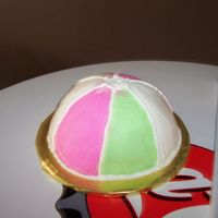 Beach Ball This 1/2 sportballs Beach Ball cake goes with the Sand Castle cake. The colors matched the party invitation. The little girl was having a...