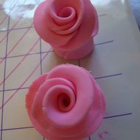 Duff Roses/pink first time making fondant roses. criticism welcome (and wanted) TIA!