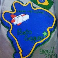 Brazil Cake Brazil in BC with fondant plane TAM plane and BC flag! Made for a Brazil Mission Trip Meeting!