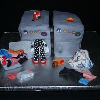 Full Load Birthday A cake I made for my sister, shes's always behind on the laundry... thanks for the inspiration here on CC!!! It was a dark chocolate...