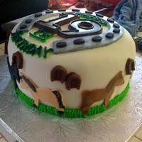 19Th Horse Cake Birthday Cake for a 19 year old girl who just started and has fallen in love with riding horses!!