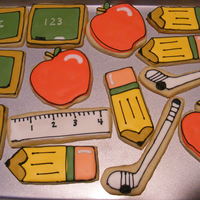 Teacher Appreciation Cookies for my son's teacher, who is also a hockey fan.