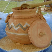 African Cooking Pot Cake The bride served the groom from this pot using the fondant spoon that we made for this purpose. The cake was such a crowd puller. The rest...