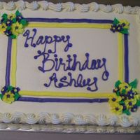 Simple Birthday Last minute birthday cake, idea for cake came from one done by dshlent. Amazing Choco Wasc with buttercream frosting.