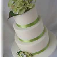 Green Hydrangea's White Chocolate Fondant (Jenn Dontz's Recipe), Silk Hydrangea's. TFL!!!