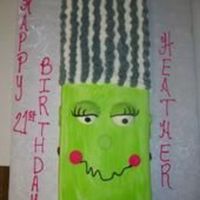 Halloween Birthday This is a cute way to have a halloween birthday party. The cake is a half sheet cut long ways and is made with all butter cream icing.