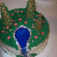 Forest Cake I made this for my cake class. The class was all about using special tips. I decided to add the waterfall out of piping gel to give it...