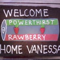 Powerthirst.jpg This was a brownie cake for my sister-in-law. Practicing more with the fondant