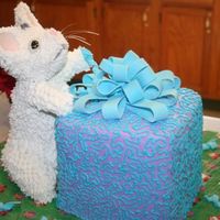 Kitten Birthday Cake Made to look like our kitten Maggie, for my daughter's 8th birthday