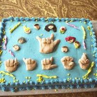 Sign Cake I did this cake for my Grandson's 8th birthday.