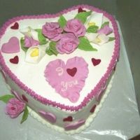 Valentines Day Cake I saw a cake like this somewhere and decided to do my own...I am hppy with the way it turned out.