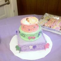 042807_14071.jpg This is a baby shower cake I did for my niece. Everything is edible except for the plastic baby. I enjoyed making all the fondant...