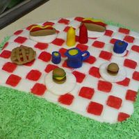 Picnic Cake. Buttercream... all accents made of fondant