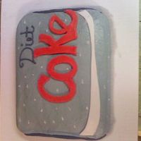 Diet Coke Birthday Cake For A Friend All buttercream with fondant accents.
