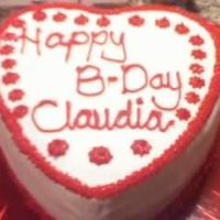 Heart Birthday Cake/ V-Day this is a red velvet fondant and icing for my co-worker