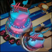 Hanner Montaners I can't really stand the rhyming Hannah Montana, so I added the r's. Friends niece's birthday party and she wanted a cool...